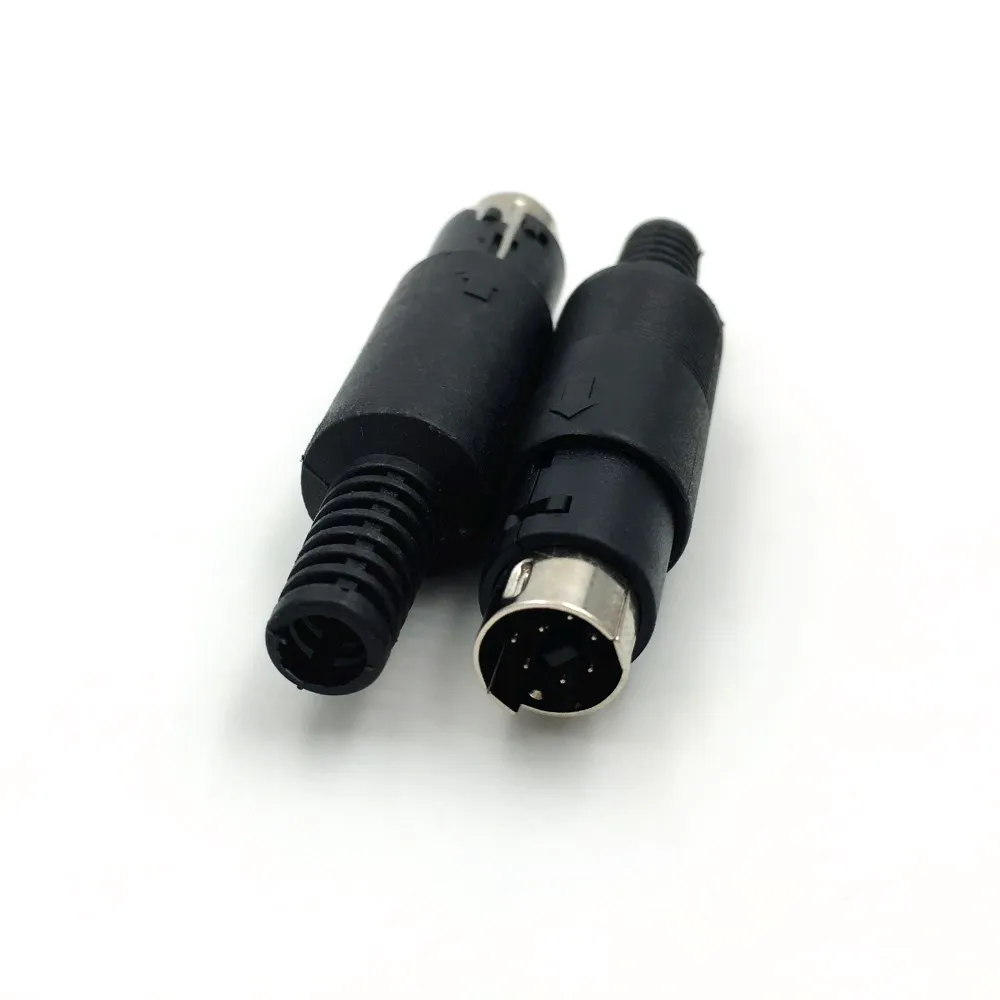 1 шт. мини 3 4 5 6 7 8 9 Pin Din штекер с пластиковым адаптер рукоятки пайки кабели DIY разъем