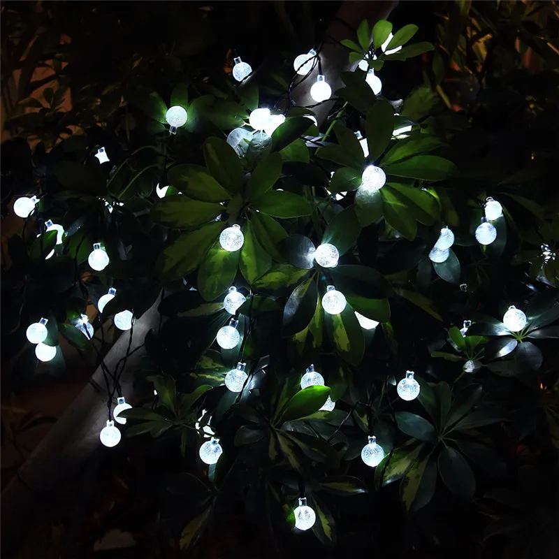 Christmas Outdoor Decoration Solar Led String Light 4.8 M 20 led Bubble Fairy Lights for Festival Garden Decorative Lamp | Лампы и