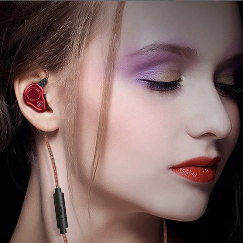 Новинка HIFI наушники 3D стерео двойной драйвер DJ музыка Проводная гарнитура 3 5 мм