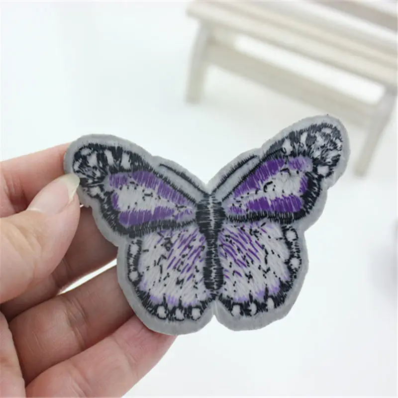 Высококачественные 1 шт. патчи для одежды многоцветные аппликации с бабочками