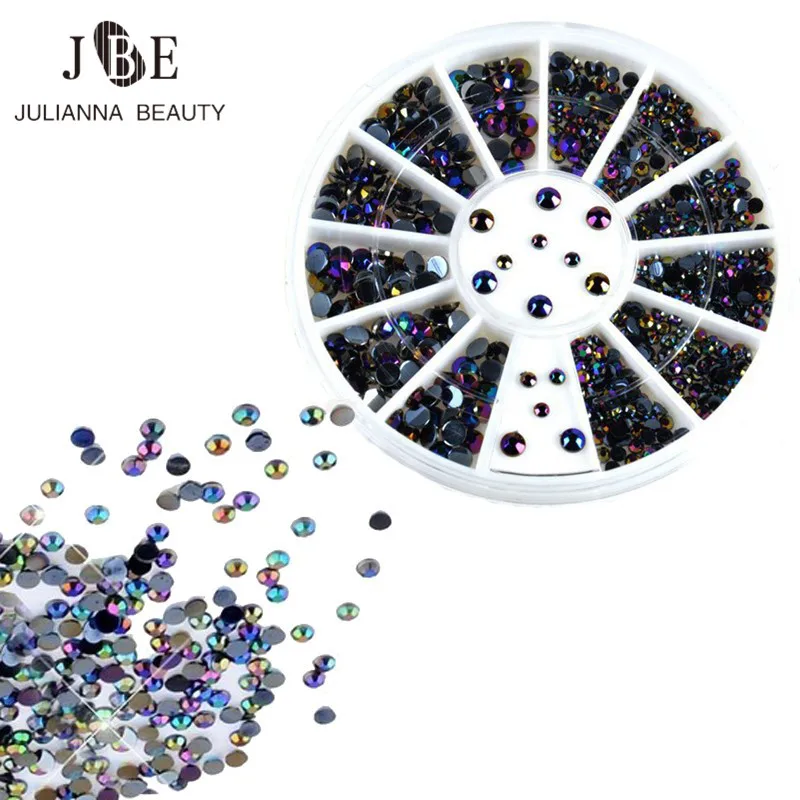 3 коробки/партия блестящие 3D Наклейки для ногтей 2 мм/3 мм|3d nail art decoration|nail decorationsnail