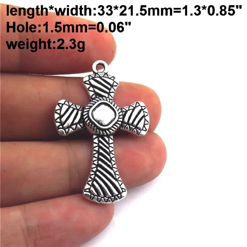 No46-5pcs 21714 Винтажный серебряный крест, крылья Иисуса, подвески, Подвески для изготовления ювелирных изделий, ручная работа, подвески, сделай сам, ожерелье, No25-48 - Окраска металла: No46-5pcs