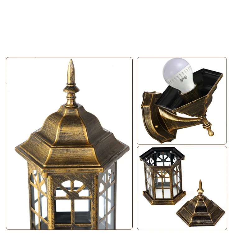 Винтажные светильники для коттеджа крыльца водонепроницаемая садовая лампа