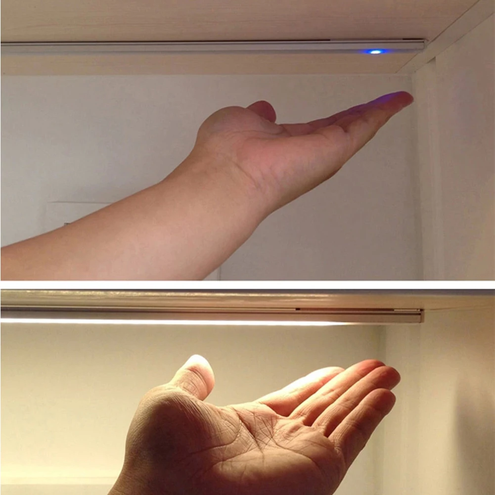 Светодиодный светильник под шкаф с датчиком движения PIR лампа 21 светодиодное