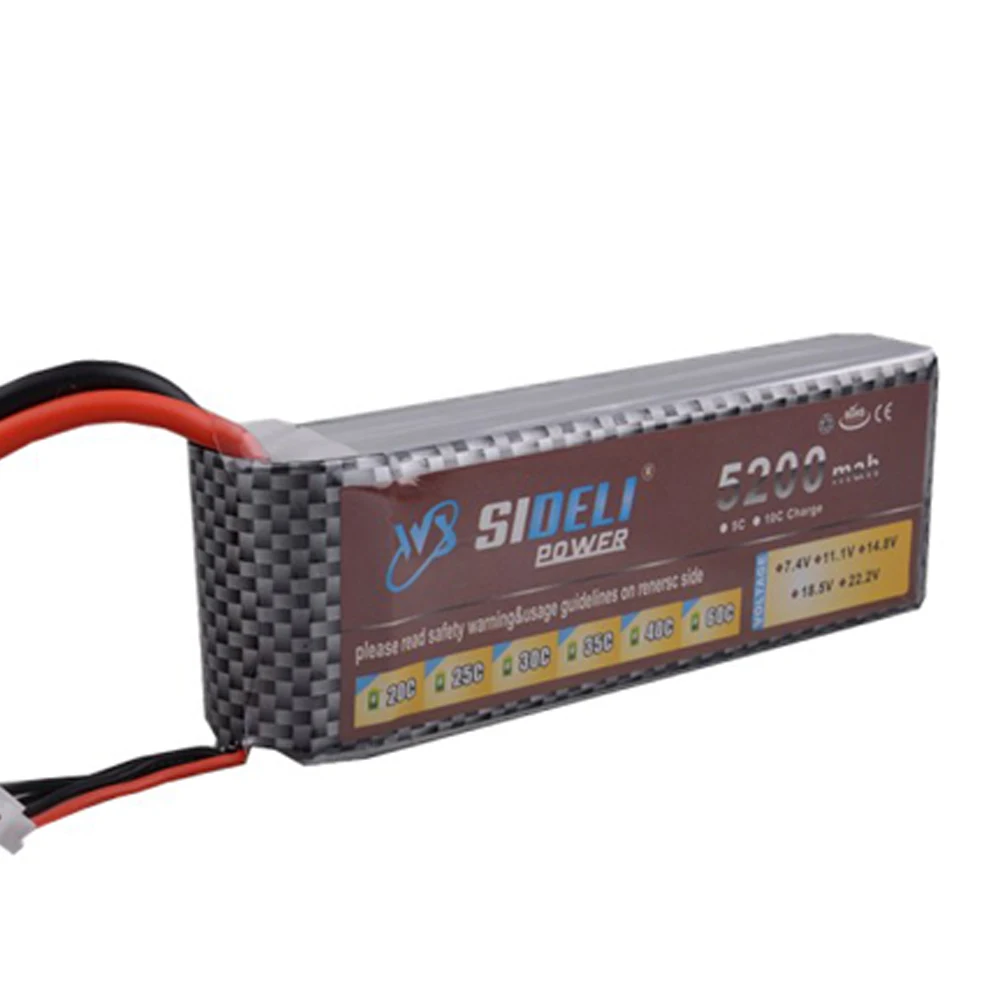 ELEOPTION 3PCS 11.1V 5200mah 3S 30C LiPo Battery For RC Car Truck Helicopter Airplane Frame Kit with XT60 / T Plug | Электроника