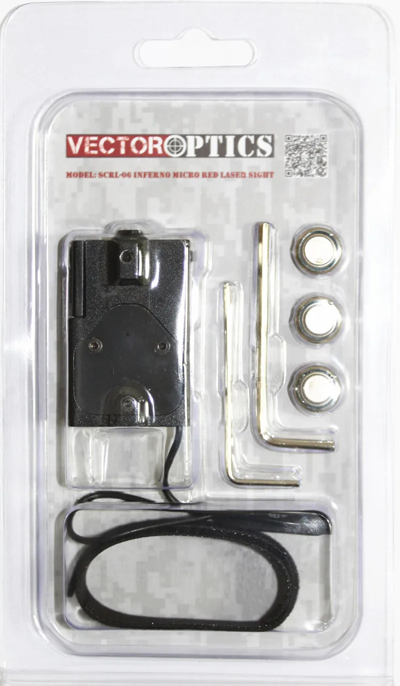 Векторная Оптика Супер тонкий пистолет микро 5 мВт красный лазерный прицел