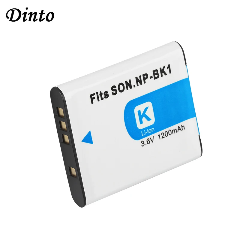 

Dinto 1pc 1200mAh 3.6V NP-BK1 NPBK1 NP BK1 Rechargeable Camera Battery for Sony DSC-S750 S780 S950 S980 W180 W190 W370