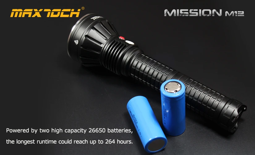 MAXTOCH Mission M12 XHP70.2, обновленный светодиодный фонарик 4000лм, потрясающий, с высокой выходной мощностью и 26650 длительным временем работы, супермощный фонарик