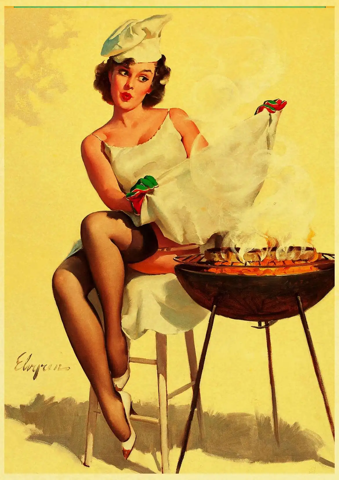Винтажные постеры Pin up Girl принты настенная живопись высокое качество Декор