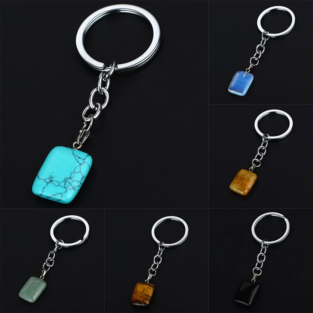 Брелок с тигровым опалом черный песчаник натуральный драгоценный камень