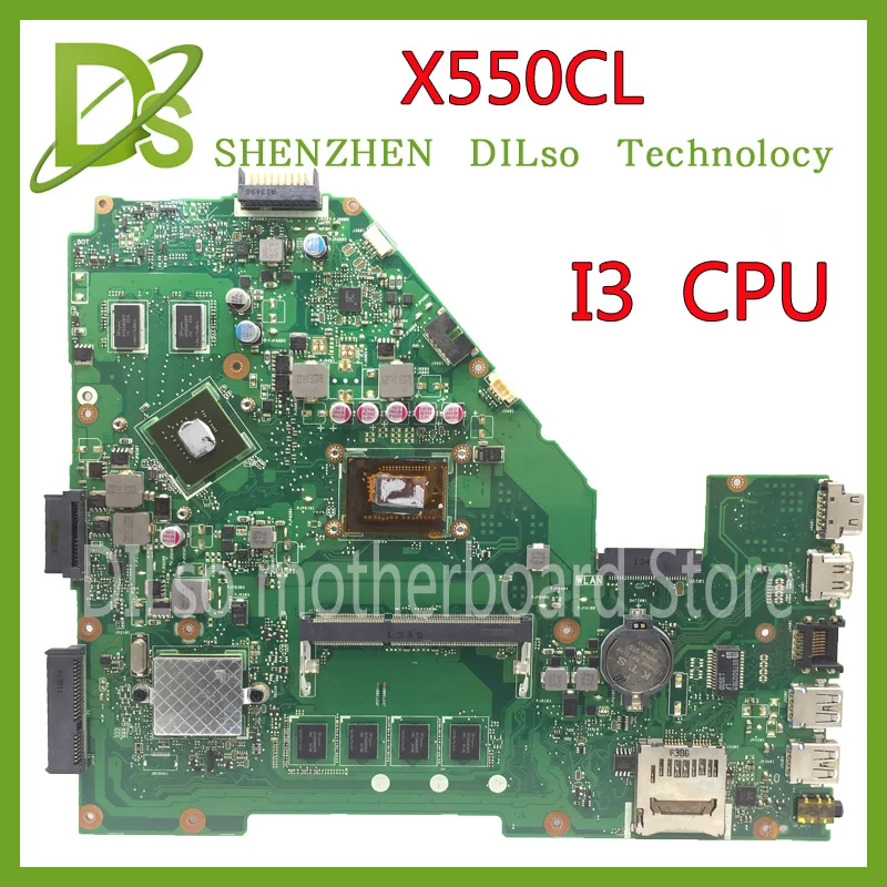 

KEFU X550CL Motherboard For ASUS X552C R510C R510CC X550CC Y582C Laptop Motherboard I3 Motherboard original Motherboard