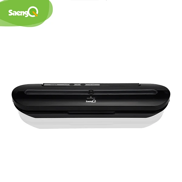 black SaengQ вакуумный упаковщик для пищевых продуктов, вакуумная упаковочная машина для кухни, 220 В, вакуумный упаковщик, хранитель рулонов для хранения, 10 шт. пакетов - Цвет: black