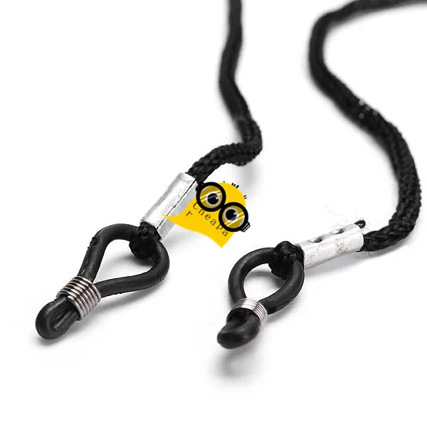 2 шт. волокно черная резиновая ручка шнур на Шею Кабель для чтения стекло очки