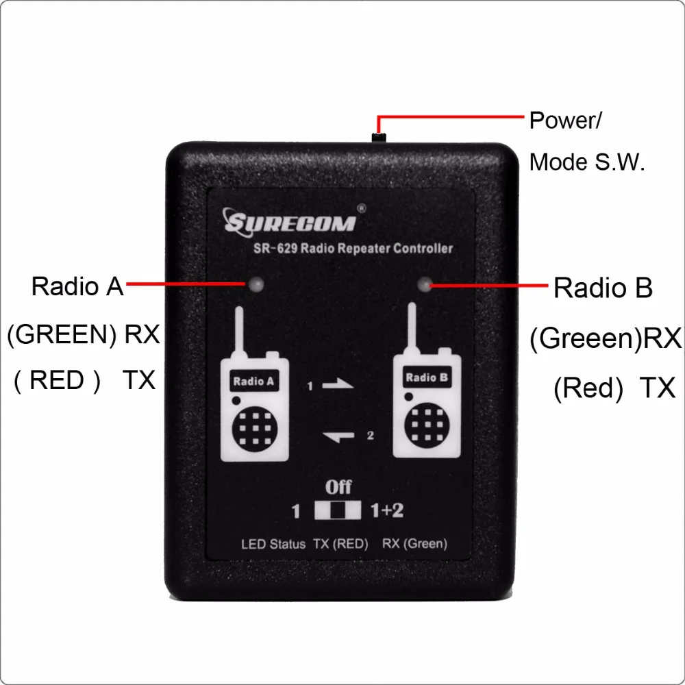 SURECOM SR 629 дуплексный ретранслятор контроллер с QYT KT UV980 мобильный радиокабель|surecom