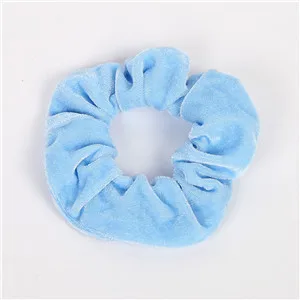aqua-blue Модные женские разноцветные бархатные резинки для волос, милые резинки для волос для девушек, аксессуары для волос, держатель для конского хвоста - Цвет: aqua-blue