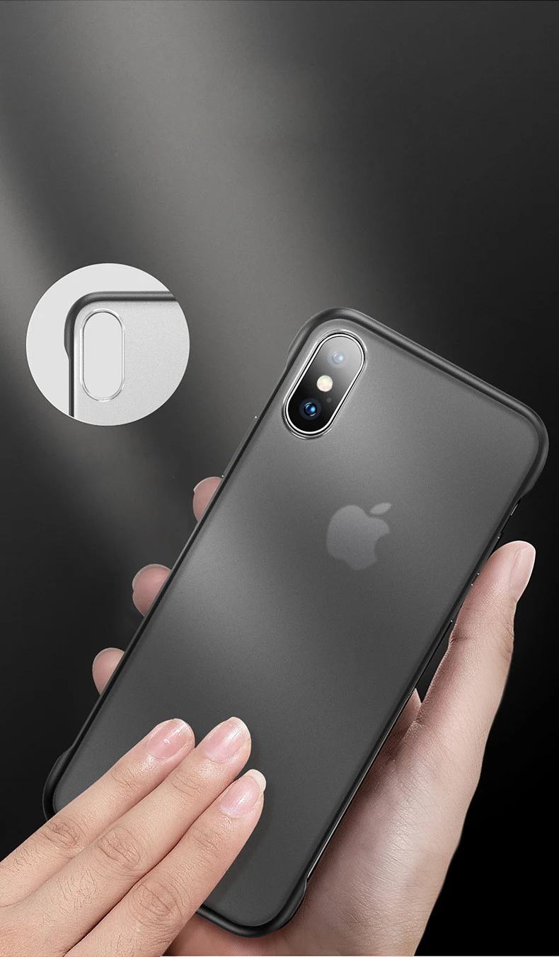 Матовый Прозрачный чехол для телефона без оправы для iphone 7, 8, 6, 6 s, 6 s Plus, чехол для Apple Coque, iphone XR, X, XS, Max, 11 Pro, Max, чехол