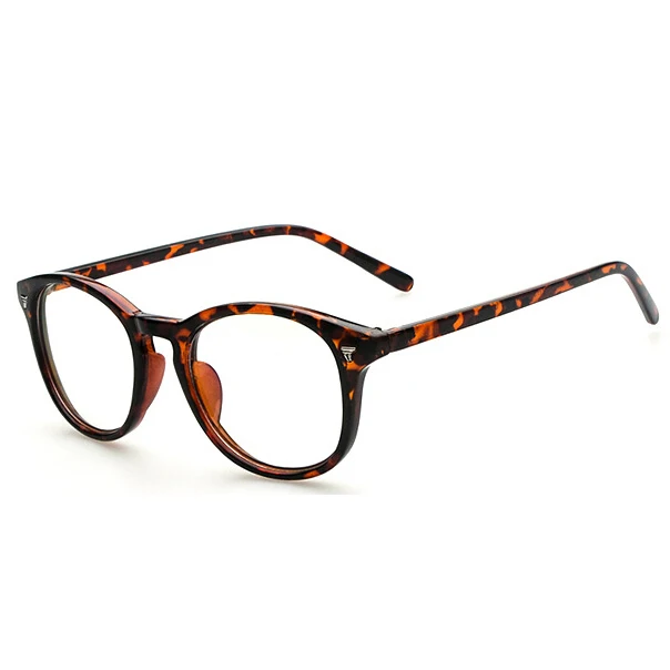 leopard KOTTDO, ретро круглые женские очки, оправа, модные очки для чтения, оправа для очков, мужские компьютерные очки, оправа для очков по рецепту - Цвет оправы: leopard