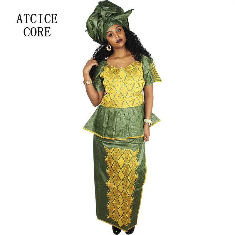 Африканские платья для женщин базин богатый дизайн вышивка длинное платье DP25 |