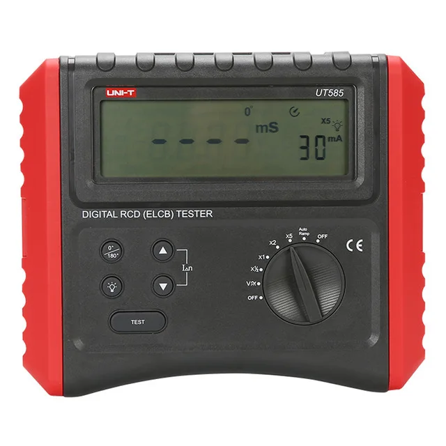 UT585 UNI-T UT585/UT586 цифровой УЗО(ELCB) тестеры; AC DC Напряжение частота 60 в-400 в 50-60 Гц Авто/ручное Обнаружение рампы/ЖК-подсветка - Цвет: UT585