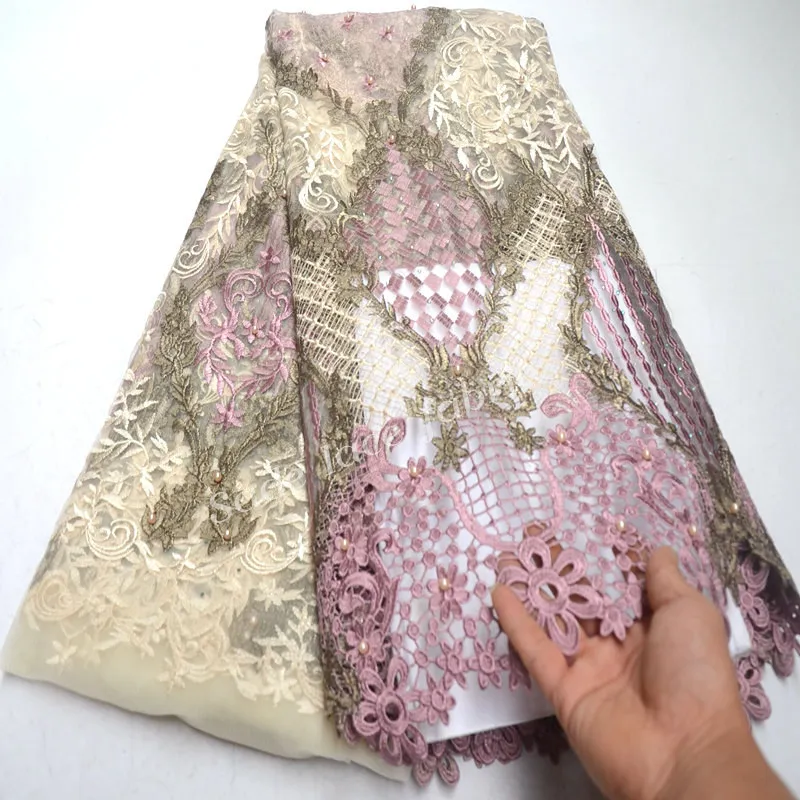 FolaSade Nigerian Lace Fabric 2019 High Quality Embroidered French Net Tulle For Party Dress Wo048 | Дом и сад