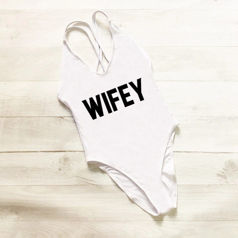Женский слитный купальник WIFEY купальник-монокини с чашками пуш-ап лямка через шею