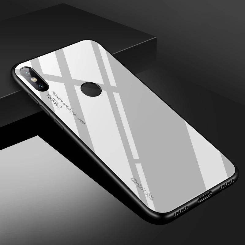 Градиентный чехол для телефона из закаленного стекла для xiaomi mi A2 lite redmi 6 pro on для Pocophone F1 xio mi hong mi 6pro A 2 light Coque Cover