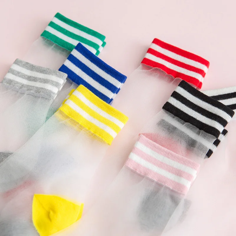 Женские Модные прозрачные короткие носки Jeseca летние женские тонкие до щиколотки