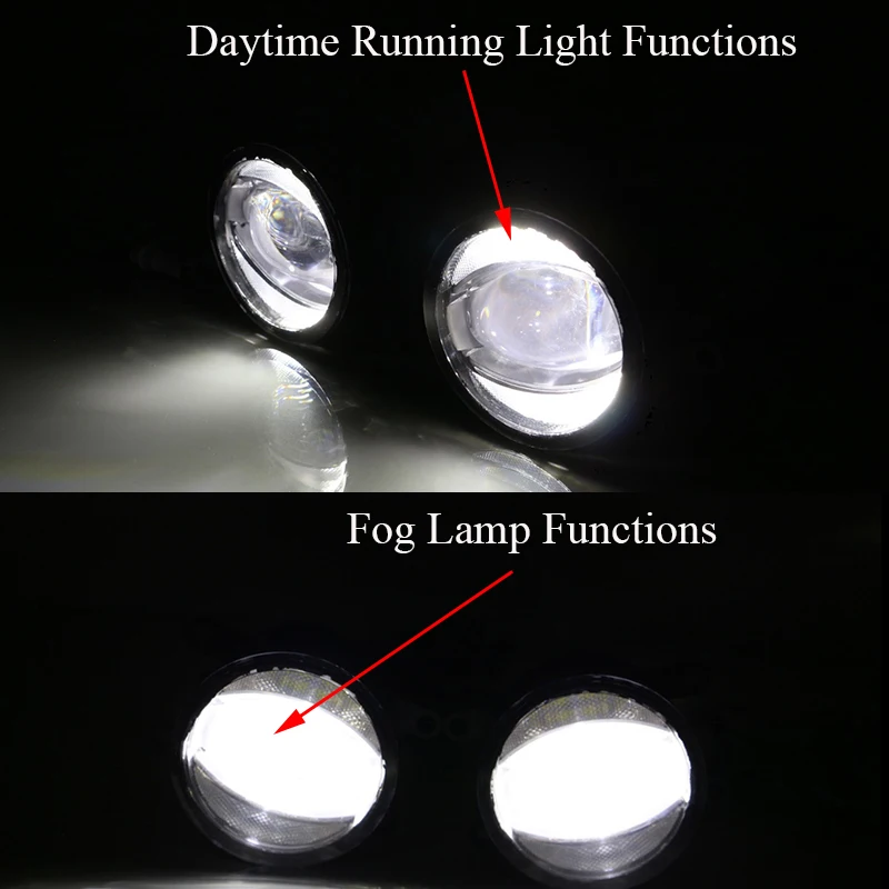 Автомобильные мигающие светодиодные противотуманные фары со светодиодами DRL