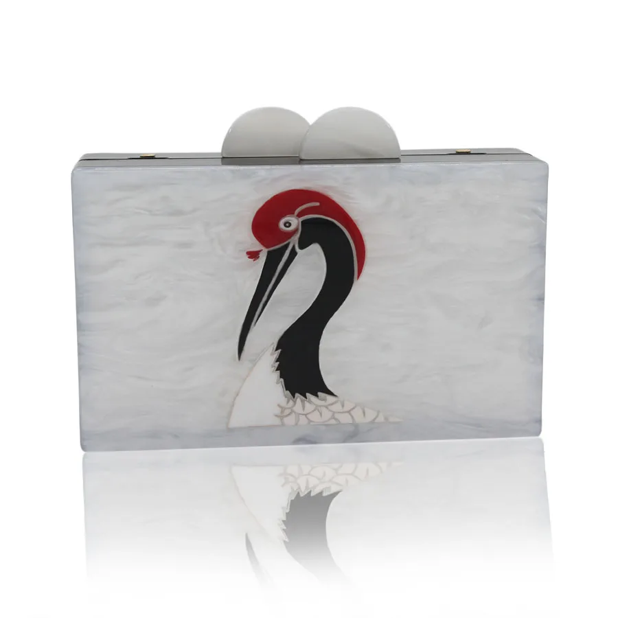 Акриловые Красные Женские сумки-мессенджеры с узором винтажные повседневные