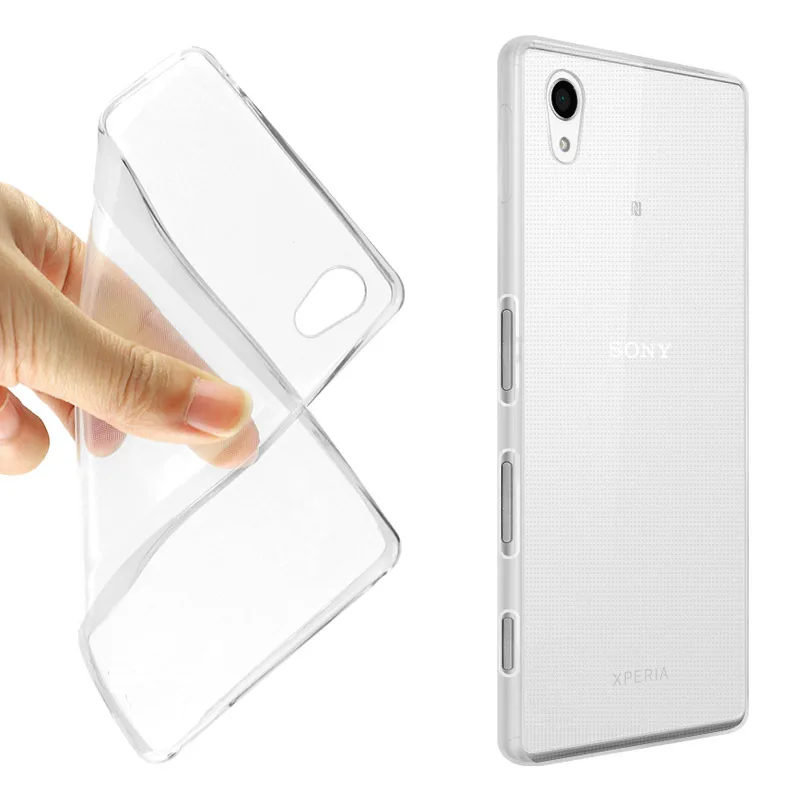 Силиконовый чехол для Sony Xperia XZ1 компактный прозрачный Оригинальный из ТПУ мягкий