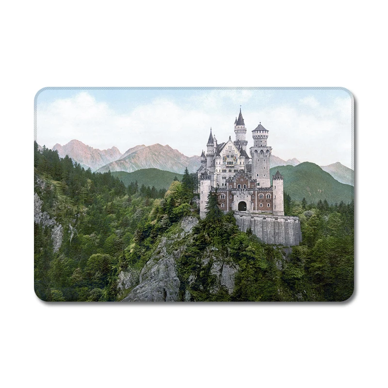 Новый Лебедь камень замок Schloss Neuschwanstein Винтаж Карта мира природа резиновый стол