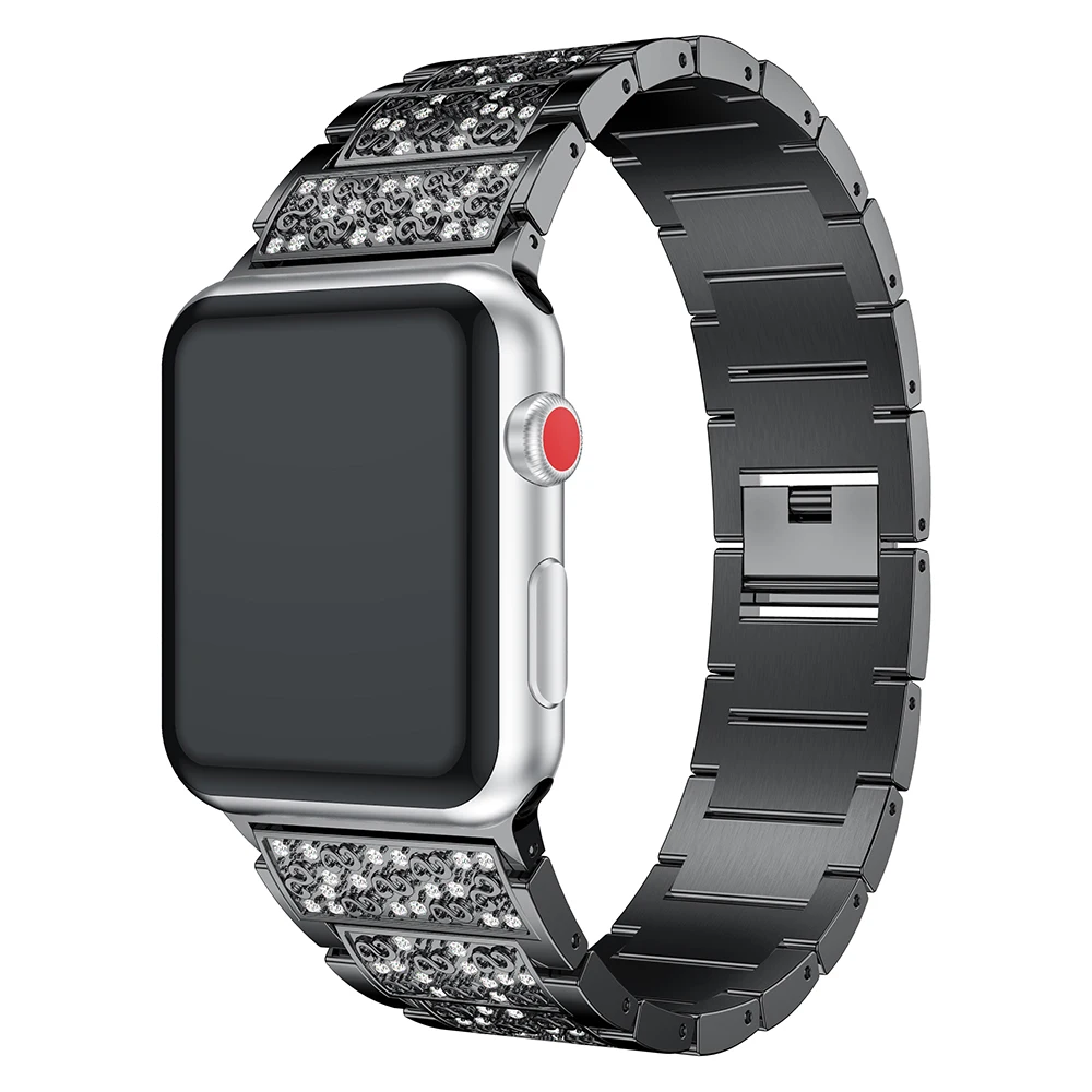 Браслет стальной для Apple Watch Band 38 мм 42 люксовый ремешок iWatch 40 44 Series 2 3 4 5|Ремешки