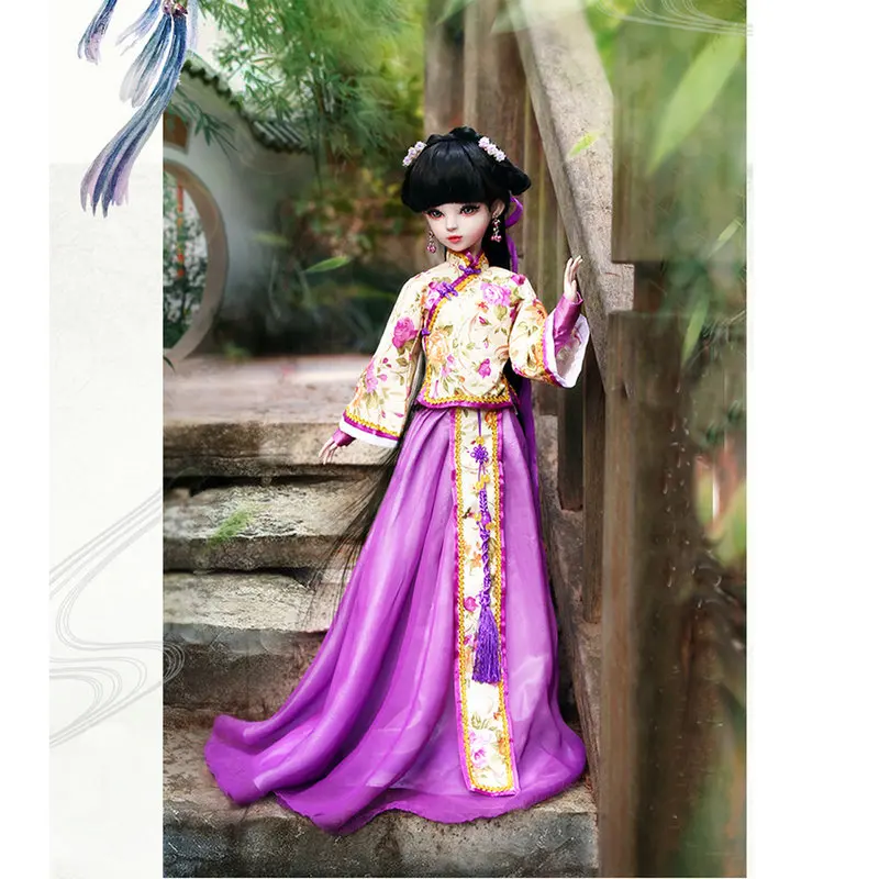 MoYu Ручная работа 60 см китайские куклы принцессы ручная роспись макияж 1/3 Bjd кукла полный набор красивая кукла для девочек детские игрушки подарок на день рождения - Цвет: MoYu