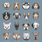 Вышитые нашивки с изображением собаки Лабрадора добермана мопшенда для одежды, термонаклейки для одежды, 1 шт.