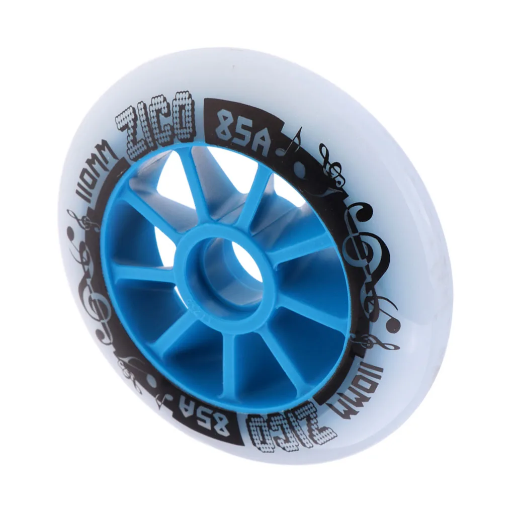 Blue 110mm 4 цвета Высокое качество PU роликовые коньки запасные скоростные колеса роликовые коньки аксессуары - Цвет: Blue 110mm