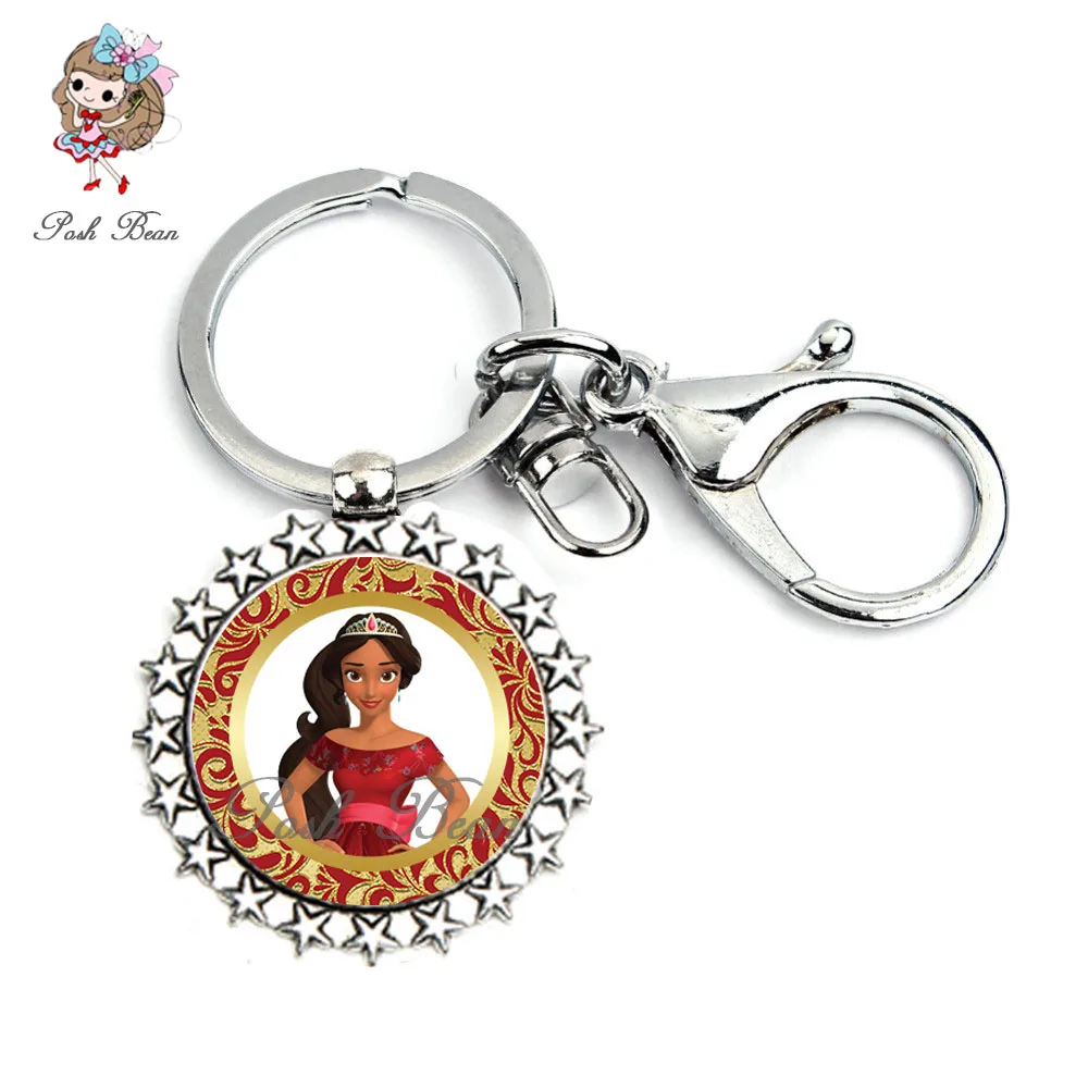 Брелок для ключей Elena of Avalor стеклянный кабошон металлическая цепочка подарок