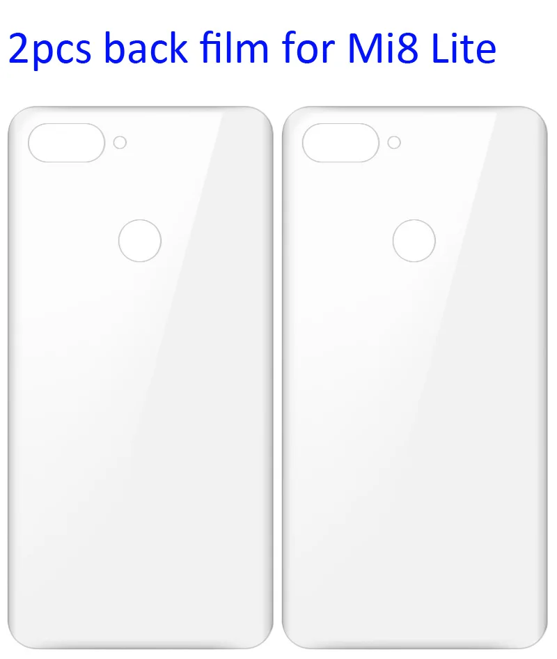 2pcs back film Imak Гидрогелевая пленка 3 III для Xiao mi 8 mi 8 Se Lite Pro Explorer задняя Передняя Задняя Защитная Прозрачная Олеофобная пленка - Цвет: 2pcs back film