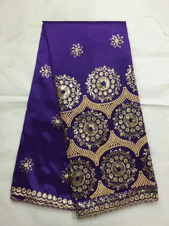 5 Yards/pc Top sale fuchsia George lace fabric with small gold sequins flower design african cotton for clothes JG15-1 | Дом и сад