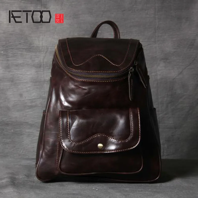 AETOO Женская оригинальная ручная работа первый слой кожаной сумки через плечо