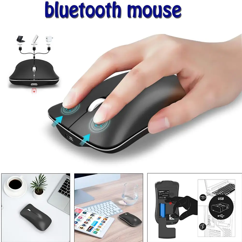 Модная Беспроводная игровая мышь с двойным режимом Bluetooth или 2 4G для ноутбука ПК