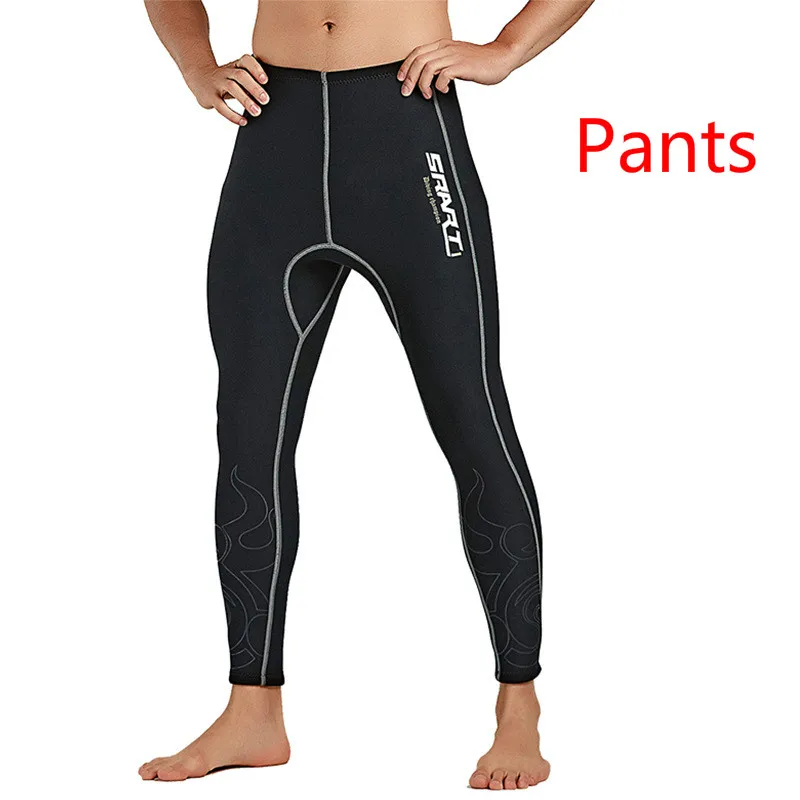 pants Sbart Мужской 3 мм неопреновый гидрокостюм разделенная куртка брюки буксировочная подкладка Coldproof термальный водолазный костюм для глубокого подводного плавания - Цвет: pants