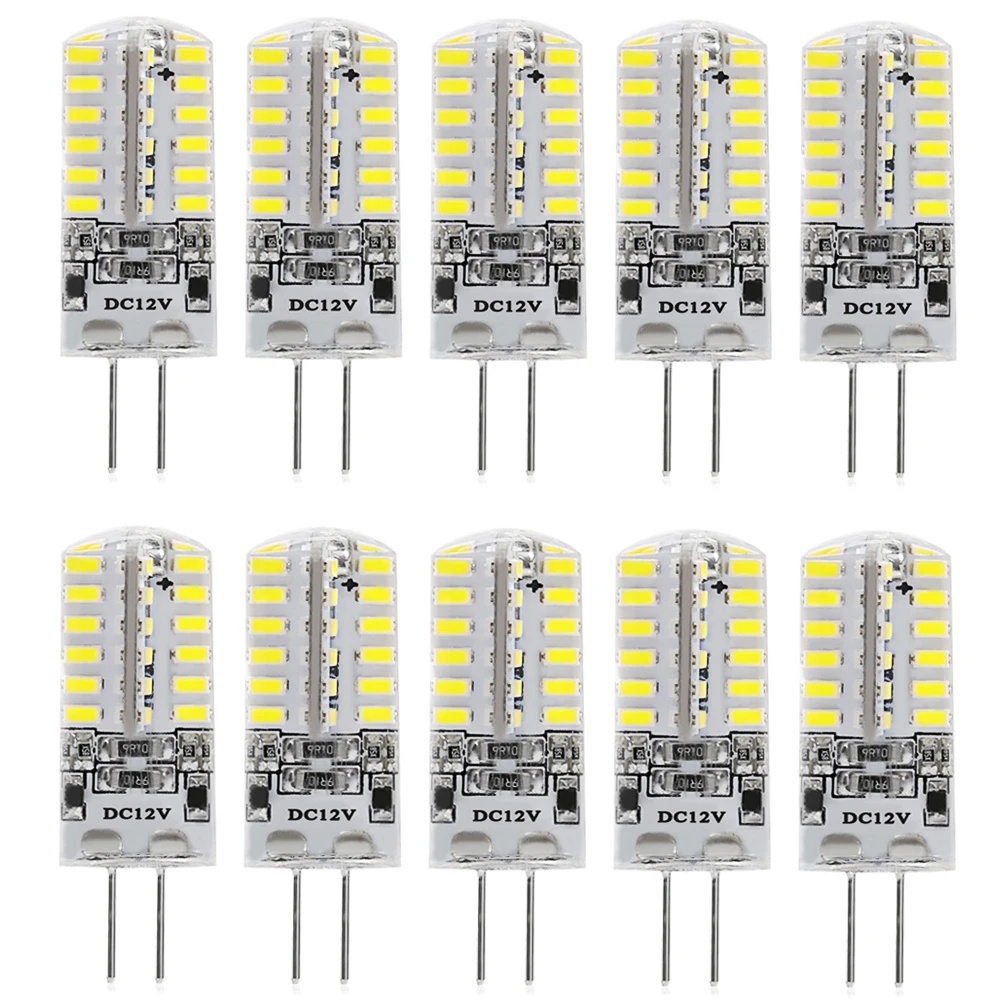 10 шт. энергосберегающие G4 DC12V 2 5 W SMD 3014 Светодиодные Диммируемые лампы с 48