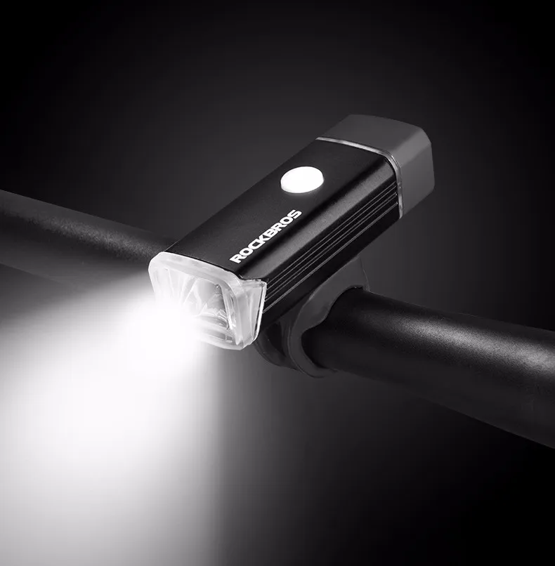 ROCKBROS велосипедный головной светильник, велосипедный USB Перезаряжаемый светильник, велосипедный флэш-светильник, водонепроницаемый велосипедный передний фонарь, Аксессуары для велосипеда, 2 цвета