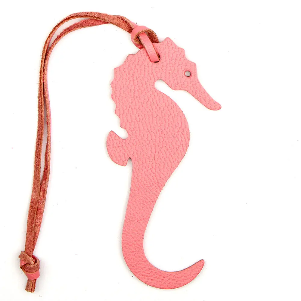 SEAHORSE BABY PINK Известный бренд ручной работы из натуральной кожи олень брелок в виде жирафа кулон брелок для женщин сумка Шарм аксессуары - Цвет: SEAHORSE BABY PINK