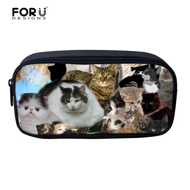 Z4597K FORUDESIGNS/3 шт./компл. очаровательного котенка кота школьный рюкзак для девочек синий школьный учащихся начальной школы книга сумка Mochila escolar - Цвет: Z4597K