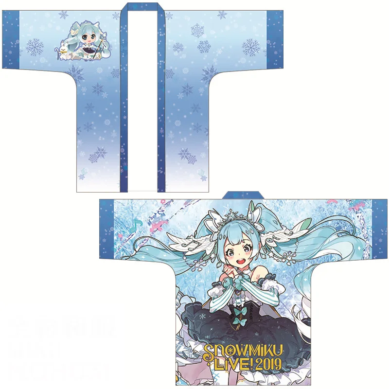 Японские мужские и женские летние модные кимоно юката Хацунэ Мику кагамин Рин Лен Снег Мику Live плащ хаори Косплей Костюм