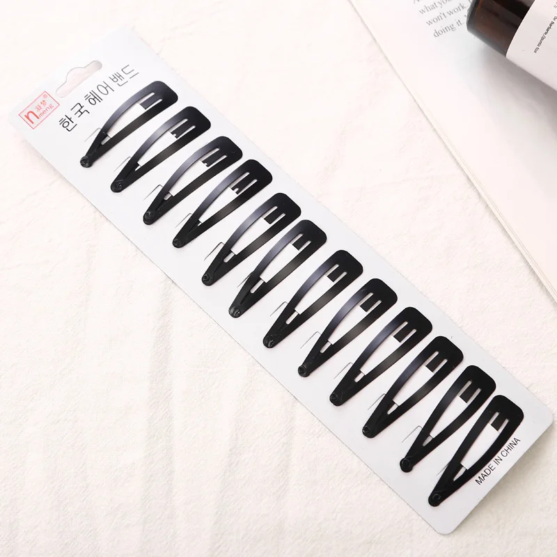 6CM Middle Size 10 шт. водные капельки, черные цветные заколки для волос, модные женские заколки для девочек, женские головные уборы для девочек, женские шпильки для волос, аксессуары для волос - Окраска металла: 6CM Middle Size