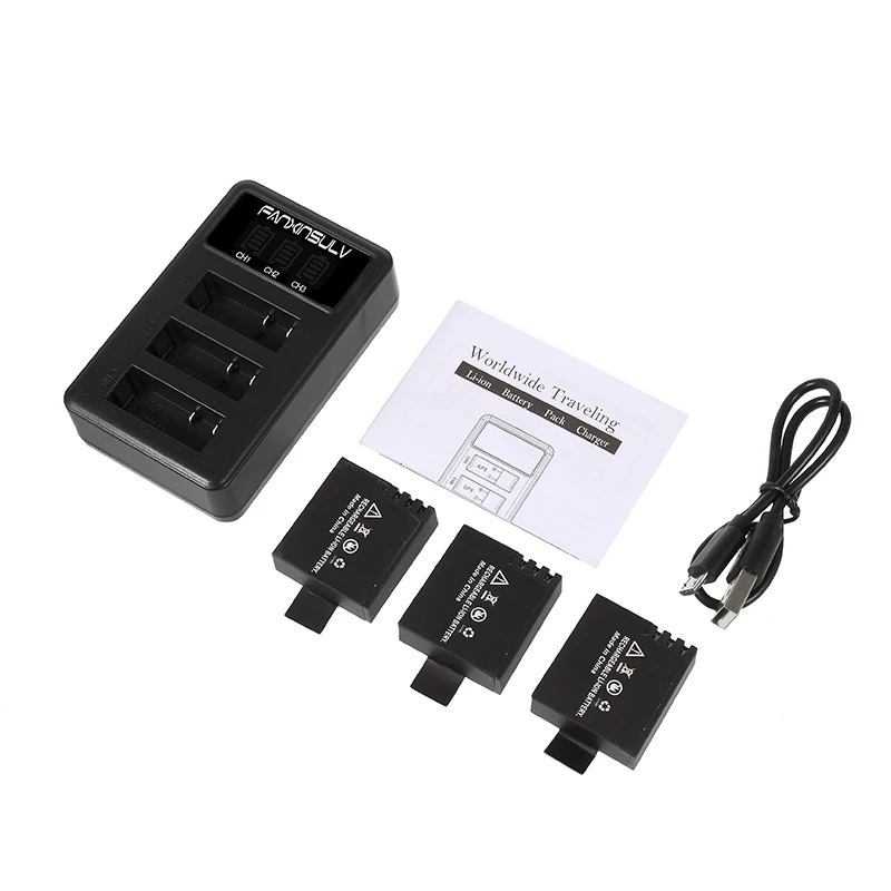 Sjcam 3x + 3 лота sj4000 зарядное устройство для sjcam LCD sj5000 sj6000 sj8000 Eken 4 K H8 H9 lb101 git pg900 1050
