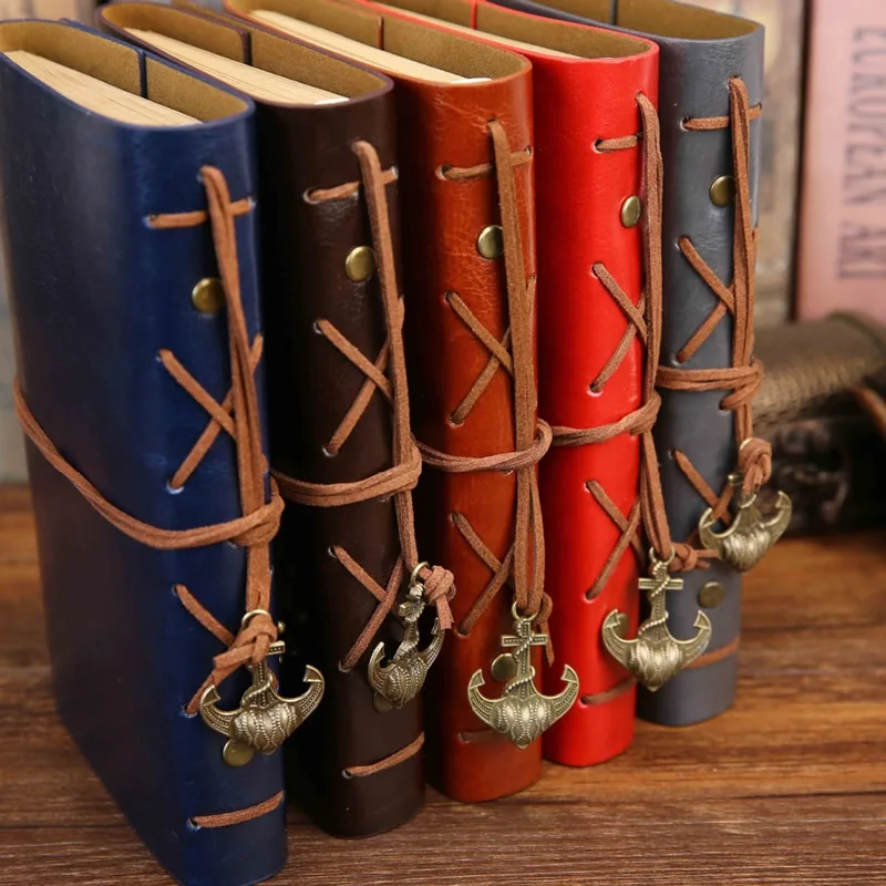 2021 блокнот на спирали дневник записная книжка Винтаж Пираты Якоря PU кожа сменная