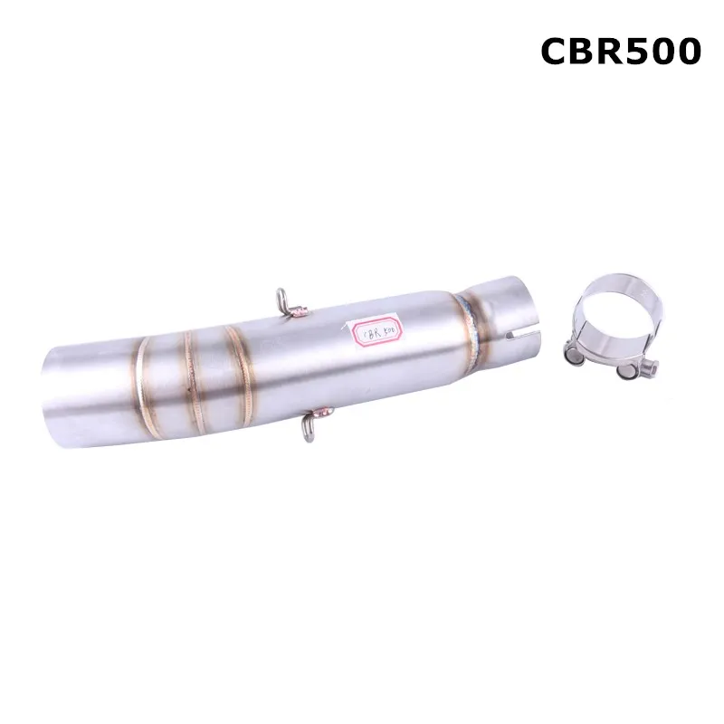 Средняя выхлопная труба мотоцикла для HONDA CBR400 CBR500R 2013- CB400 CB500X 2013- или CBR300 CBR300R слипоны